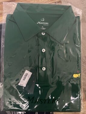 Masters Tech Dark Green Golf Polo with Embroidered Logo
